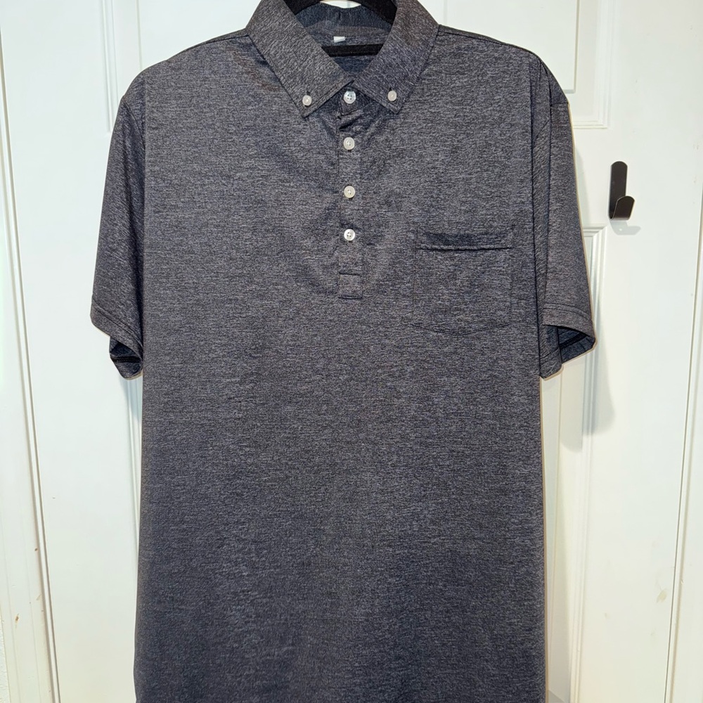 State & Liberty Stretch Charcoal Polo Shirt (XL)